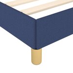 vidaXL Cadre de lit avec tête de lit Bleu 90x190 cm Tissu