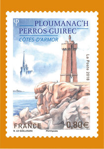 Carte postale prétimbrée - Le phare de Ploumanach - Perros-Guirec - International