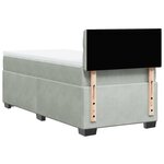 vidaXL Sommier à lattes de lit et matelas Gris clair 90x190 cm Velours