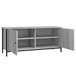 vidaXL Meuble TV avec portes sonoma gris 102x35x45cm bois d'ingénierie