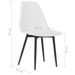 vidaXL Chaises à manger lot de 2 blanc PP