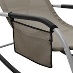 vidaXL Chaises longues 2 Pièces Textilène Taupe et gris