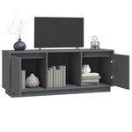 vidaXL Meuble TV Gris 110 5x35x44 cm Bois de pin massif