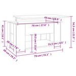 vidaXL Table basse blanc 79x49x41 cm bois d'ingénierie
