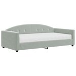 vidaXL Lit de jour avec matelas gris clair 100x200 cm velours