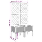 vidaXL Jardinière avec treillis marron 80x40x142 cm PP