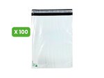 100 Enveloppes plastique opaques ECO 60 microns N°4 - 320x410mm