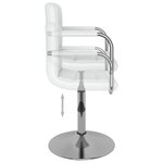 vidaXL Chaises pivotantes à manger lot de 4 blanc similicuir