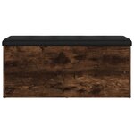 vidaXL Banc de rangement chêne fumé 102x42x45 cm bois d'ingénierie