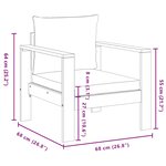 vidaXL Chaise de jardin avec coussins bois massif d'acacia
