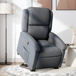 vidaXL Fauteuil inclinable Gris foncé Velours