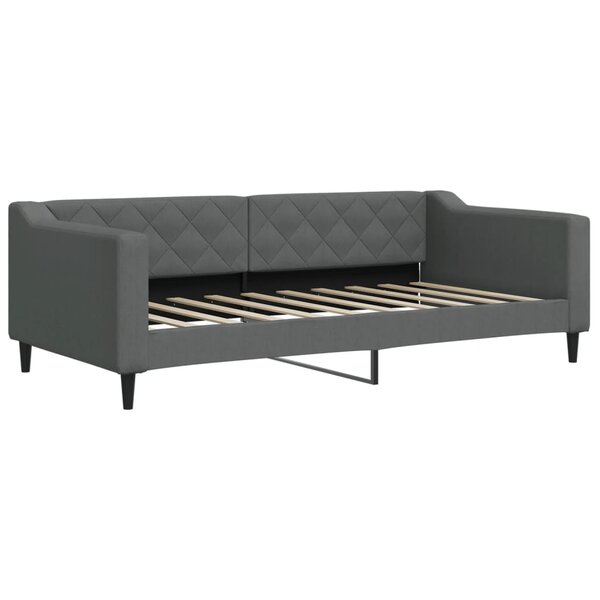 vidaXL Lit de repos gris foncé 90x190 cm tissu