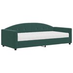 vidaXL Lit de jour avec matelas vert foncé 90x200 cm velours
