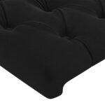 vidaXL Cadre de lit avec tête de lit Noir 200x200 cm Velours