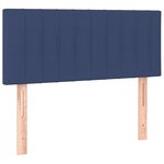 vidaXL Sommier à lattes de lit avec matelas Bleu 90x190 cm Tissu