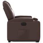 vidaXL Fauteuil inclinable électrique marron similicuir