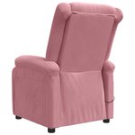 vidaXL Fauteuil inclinable électrique Rose Velours