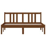 vidaXL Cadre de lit Marron miel Bois massif 140x190 cm