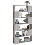vidaXL Bibliothèque/Séparateur de pièce sonoma gris 100x24x188 cm