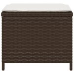 vidaXL Tabourets de jardin et coussins lot de 4 marron résine tressée
