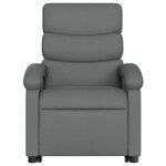vidaXL Fauteuil inclinable électrique gris foncé tissu