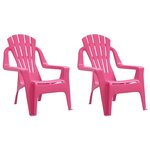 vidaXL Chaises de jardin pour enfants lot de 2 rose 37x34x44 cm PP