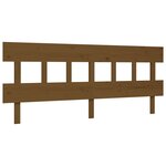 vidaXL Cadre de lit avec tête de lit marron miel 200x200cm bois massif