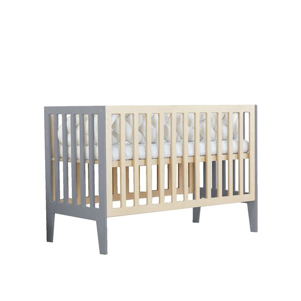 Lit bébé KIPPY 60 x 120 gris et naturel