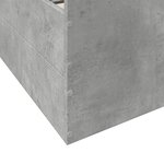 vidaXL Cadre de lit à tiroirs gris béton 135x190 cm bois d'ingénierie