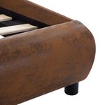 vidaXL Cadre de lit Marron Similicuir 120 x 200 cm