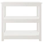vidaXL Table console Blanc 80x40x74 cm Bois massif de pin