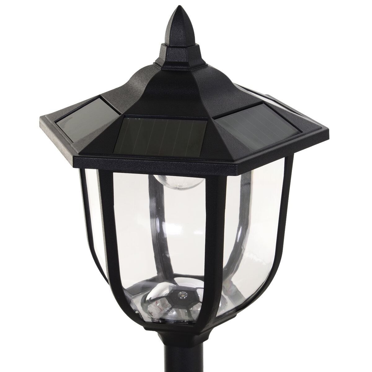 Lampadaire extérieur solaire luminaire lanterne LED noir