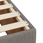 vidaXL Sommier à lattes de lit avec matelas Taupe 100x200 cm Tissu
