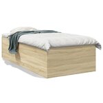 vidaXL Cadre de lit sans matelas chêne sonoma 100x200 cm