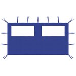 vidaXL Paroi latérale de belvédère avec fenêtres 4x2 m Bleu