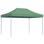 vidaXL Tente de réception pliable escamotable vert 410x279x315 cm