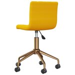 vidaXL Chaises à manger pivotantes lot de 2 jaune moutarde velours