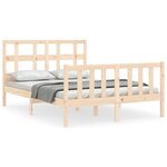 vidaXL Cadre de lit avec tête de lit 120x200 cm bois massif