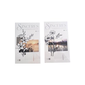 Carte De Voeux - Sincères Condoléances - Fleurs Visuel Aléatoire*