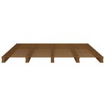 vidaXL Lit de palette marron miel 150x200 cm bois de pin massif