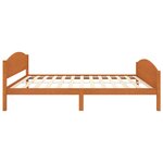 vidaXL Cadre de lit Marron miel Bois de pin massif 140x200 cm