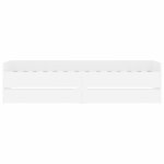vidaXL Cadre de lit avec tiroirs blanc 75x190 cm