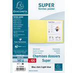 Paquet 100 Chemises Super 160 - 24x32cm - Bleu Clair - X 5 - Exacompta