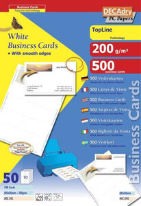 Pack 50X10 Cartes Visite Blanc 200G