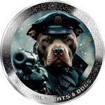 Pièce de monnaie en Argent 1000 Francs g 31.1 (1 oz) Millésime 2025 AI-Nimals POLICE DOG AI-NIMALS