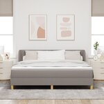 Lit Box Spring vidaXL avec Matelas en Taupe  180x200 cm  Tissu