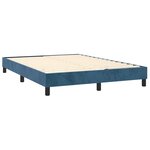 vidaXL Cadre de lit Bleu foncé 140x190 cm Velours