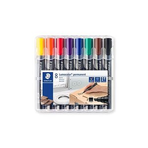 STAEDTLER Marqueur permanent 350 Lumocolor, étui de 8