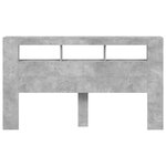 vidaXL Tête de lit à LED gris béton 180x18 5x103 5cm bois d'ingénierie
