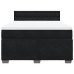 vidaXL Sommier à lattes de lit avec matelas Noir 140x190 cm Velours